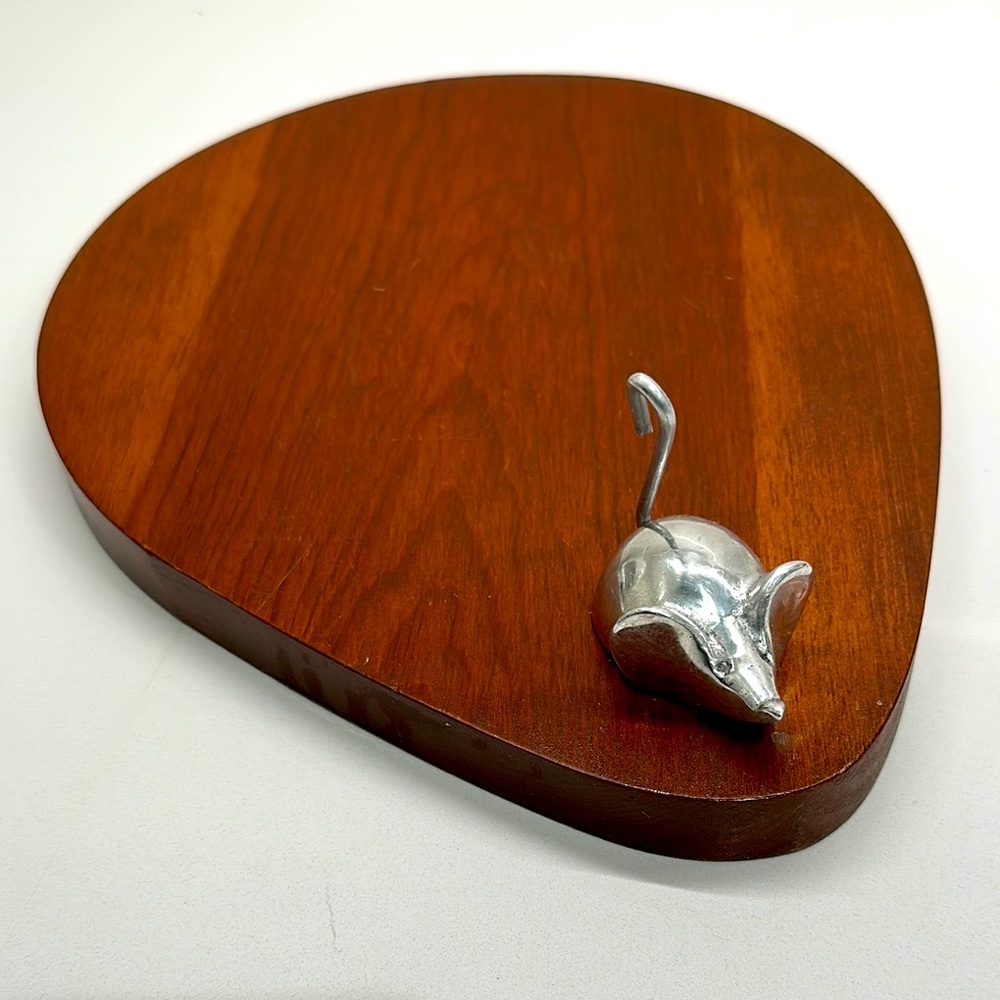 Wooden Charcuterie Board Metal Mouse